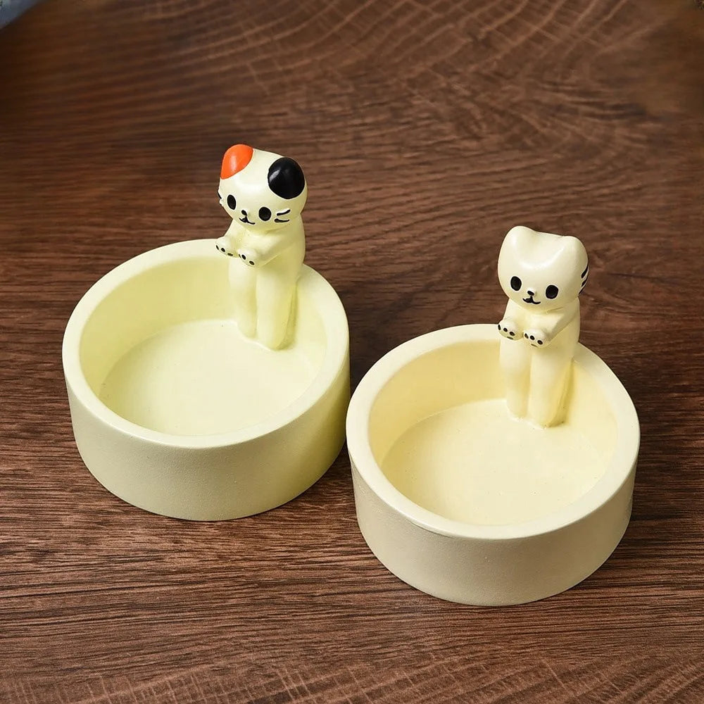 Cartoon Cat Candle Holder