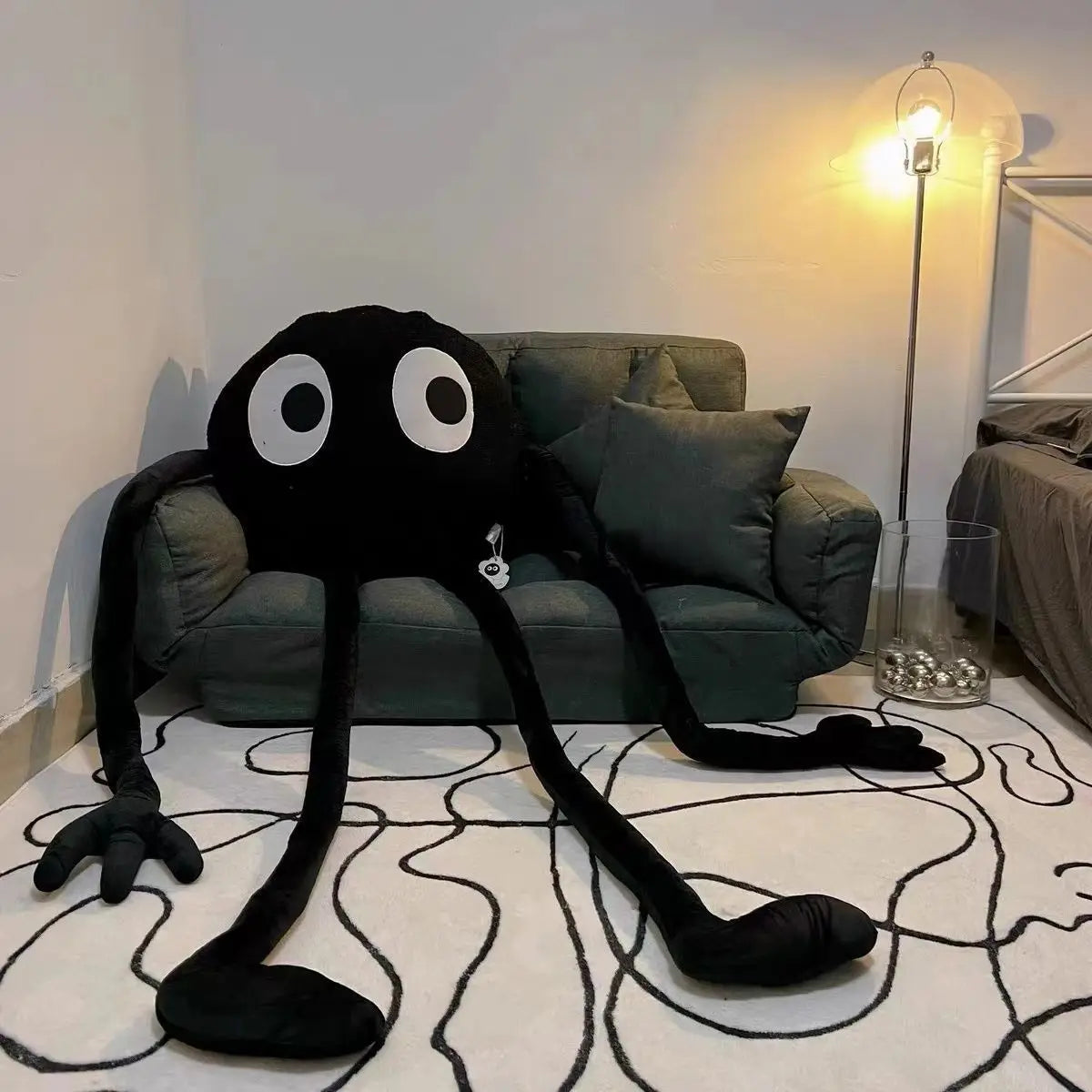 Cushion Black Coal Ball Doll Sofa