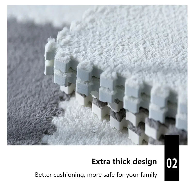 30x30cm Plush Puzzle Foam Floor Mat