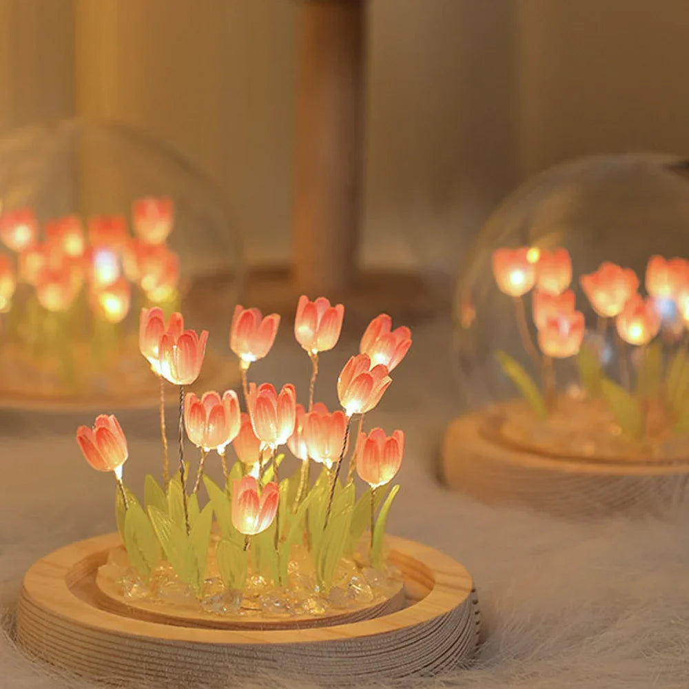 Artificial Tulip Flower Night Light