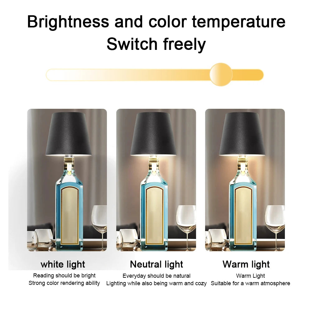 Metal Dimmable Bottle Lamp