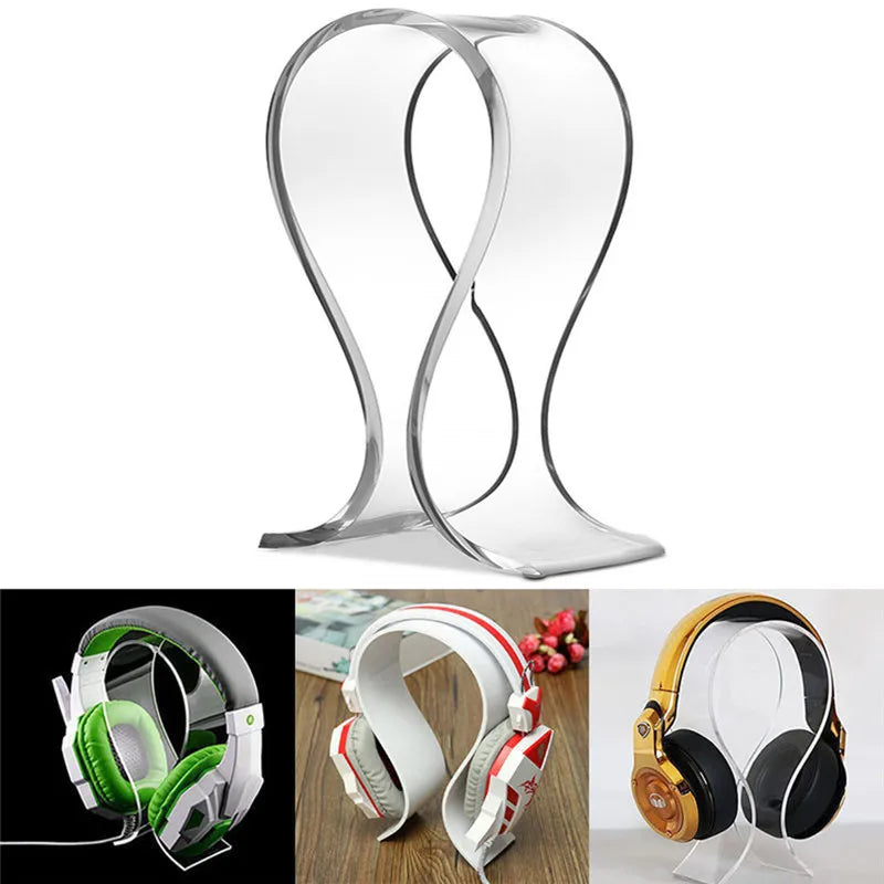 3mm Universal Acrylic Headphone Headset Earphone Stand Holder