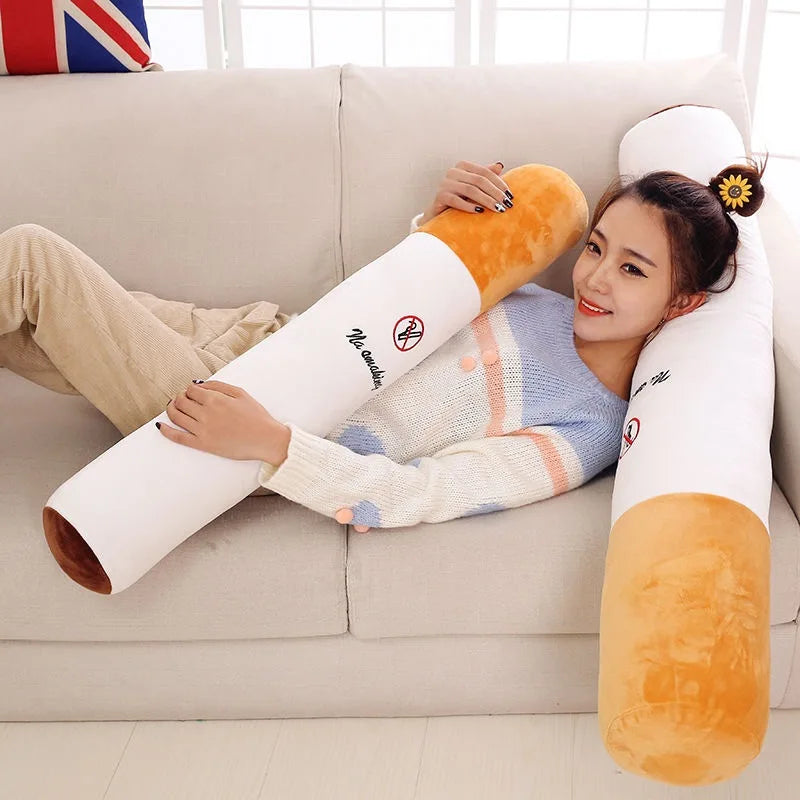 Smoking Cylindrical Sleeping Cushion Cigarette Pillow Plush