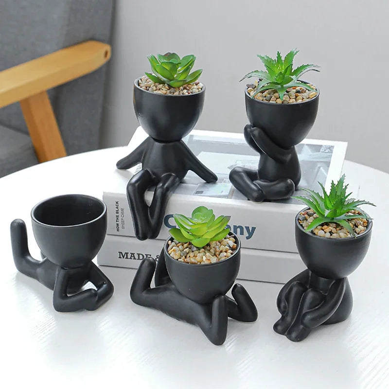 Imitation Humanoid Ceramic Flower Pot