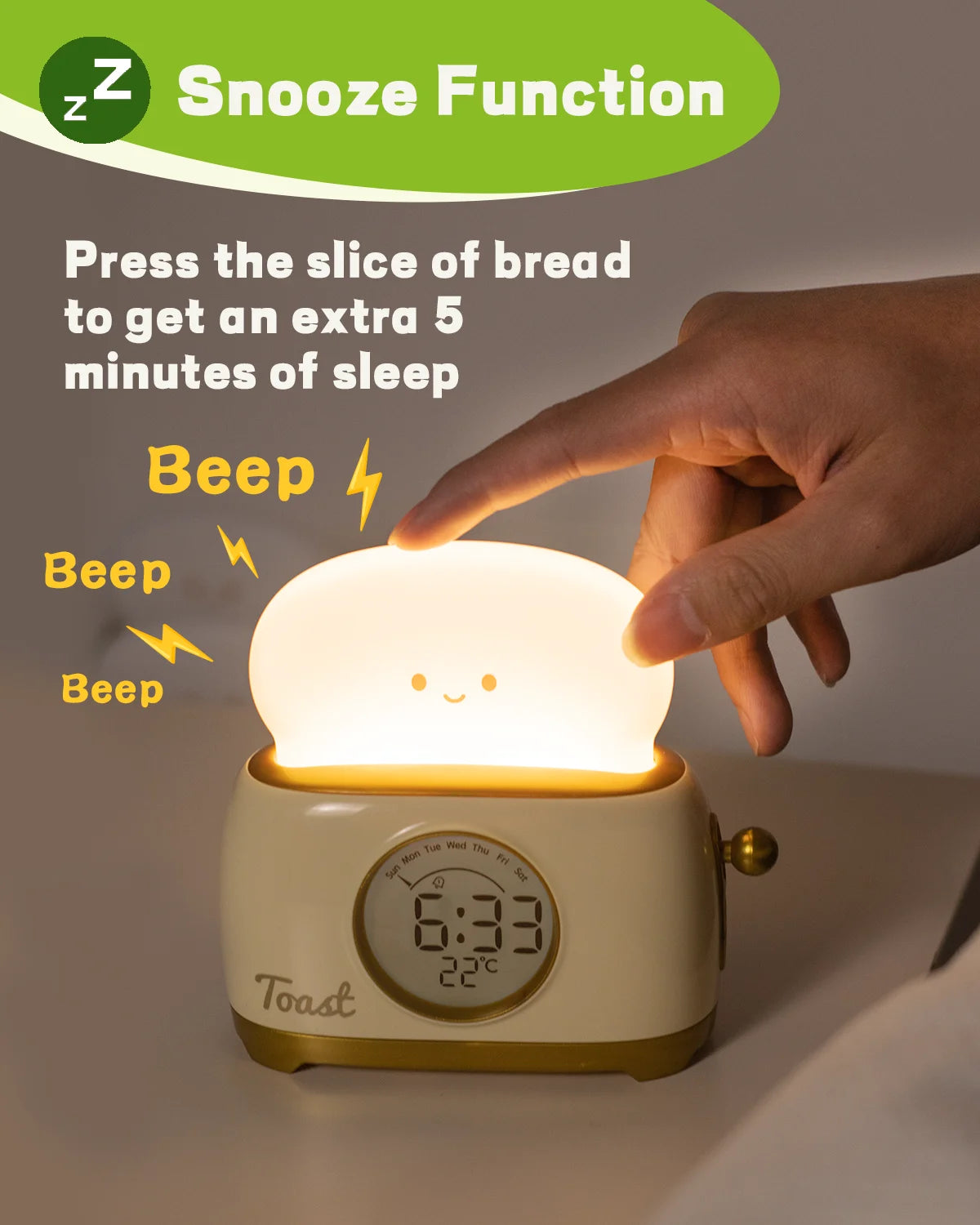 Kid Alarm Clock LED Night