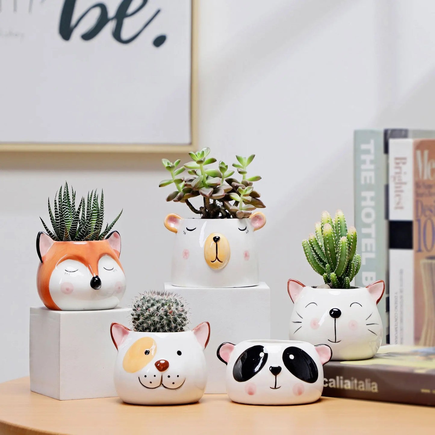 1Pcs Nordic Style Ceramic Animal Flower Pot